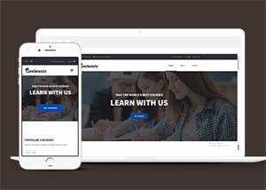 宽屏在线课程学习网站模板下载 - 火火兔电子商城