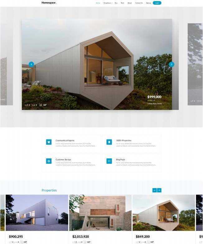 别墅在线交易服务机构网站html模板 - 火火兔电子商城