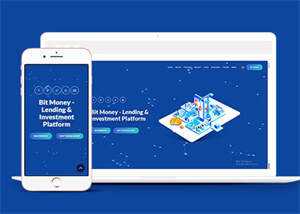 蓝色比特货币贷款网站模板源码 - 火火兔电子商城