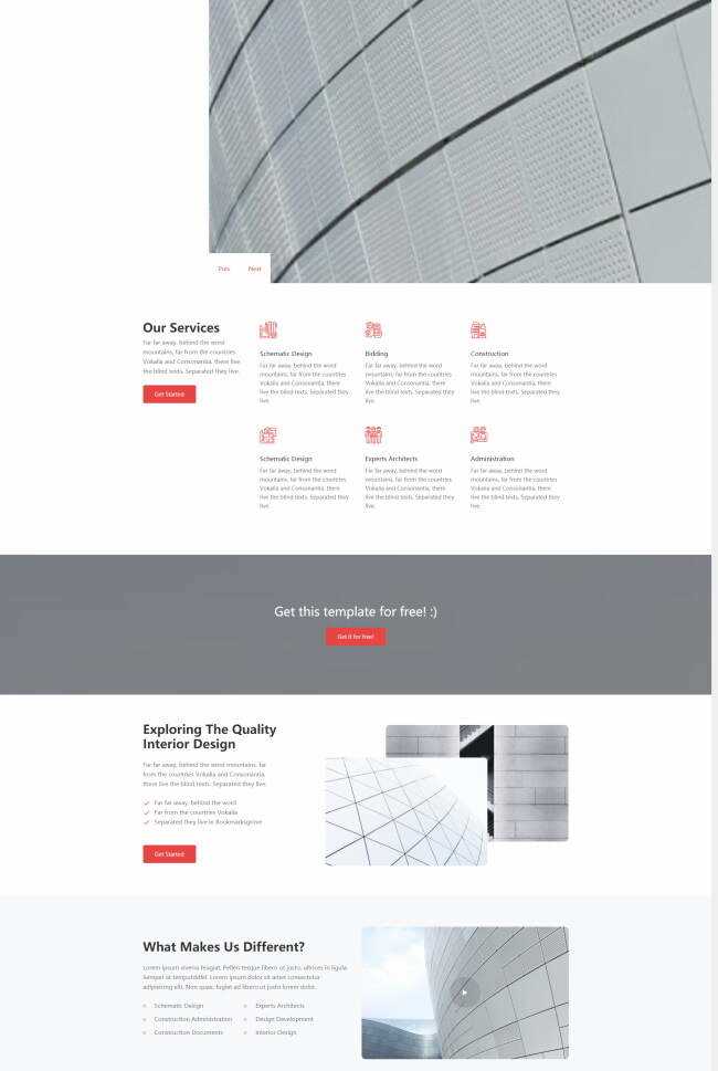 现代建筑公司宣传网站html模板 - 火火兔电子商城