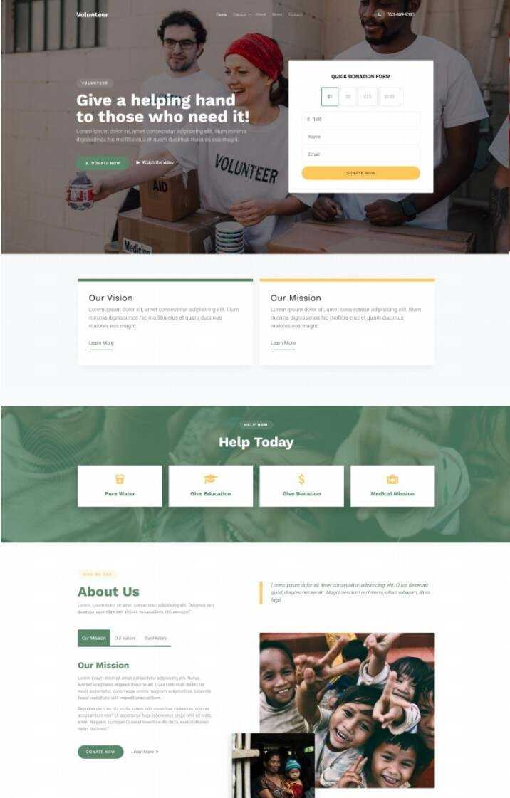 慈善机构宣传服务网站html模板 - 火火兔电子商城