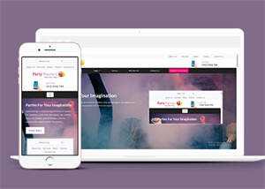 生日派对宣传类网站模板下载 - 火火兔电子商城