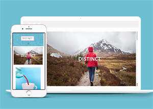 简洁左侧固定导航旅游网站模板 - 火火兔电子商城