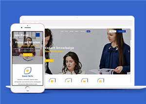 职业管理服务HTML网站模板下载 - 火火兔电子商城