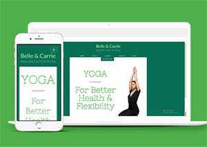 宽屏瑜伽训练工作室网站模板 - 火火兔电子商城