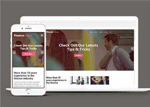 宽屏金融服务公司html模板下载 - 火火兔电子商城