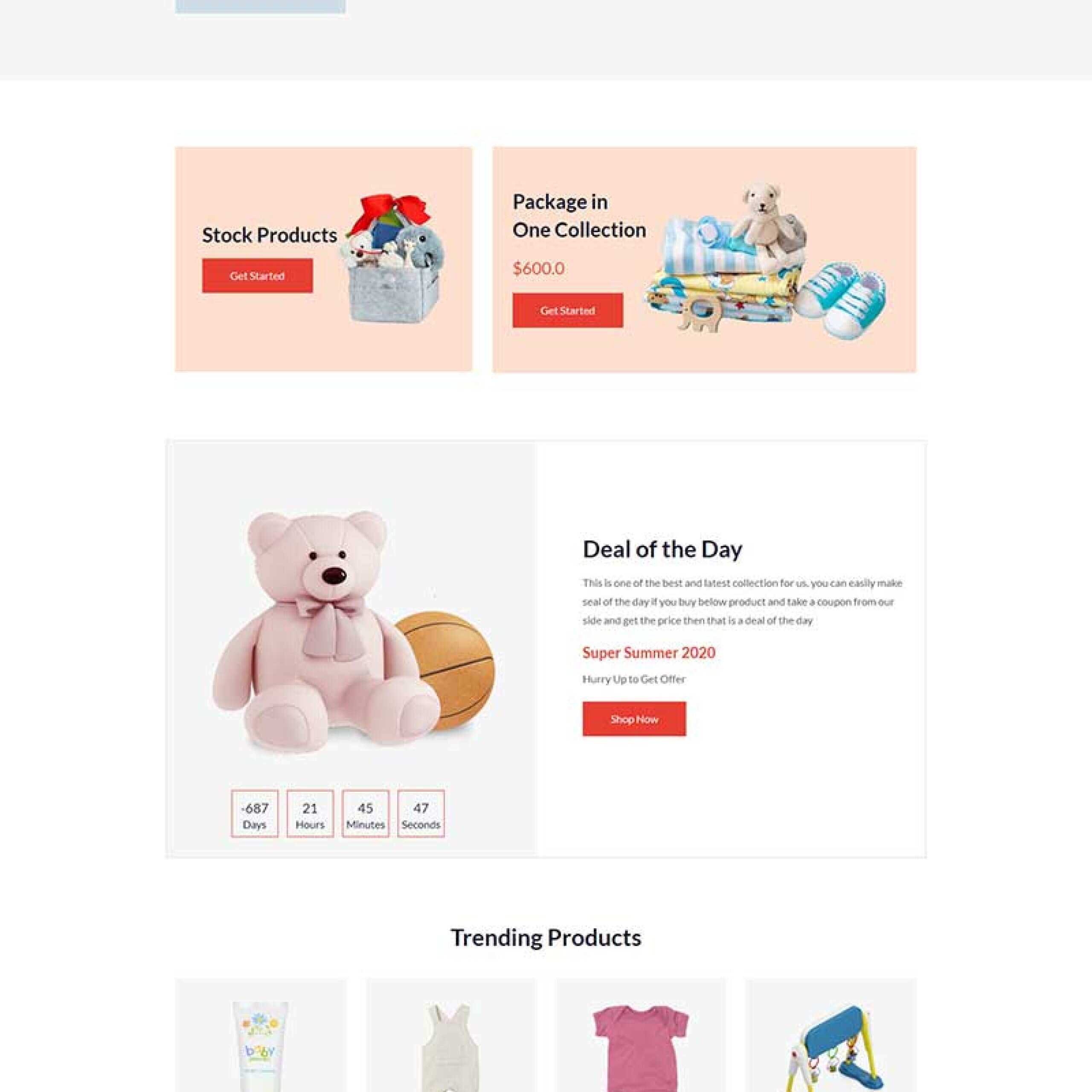 多用途响应式婴儿用品商店HTML5模板 - 火火兔电子商城
