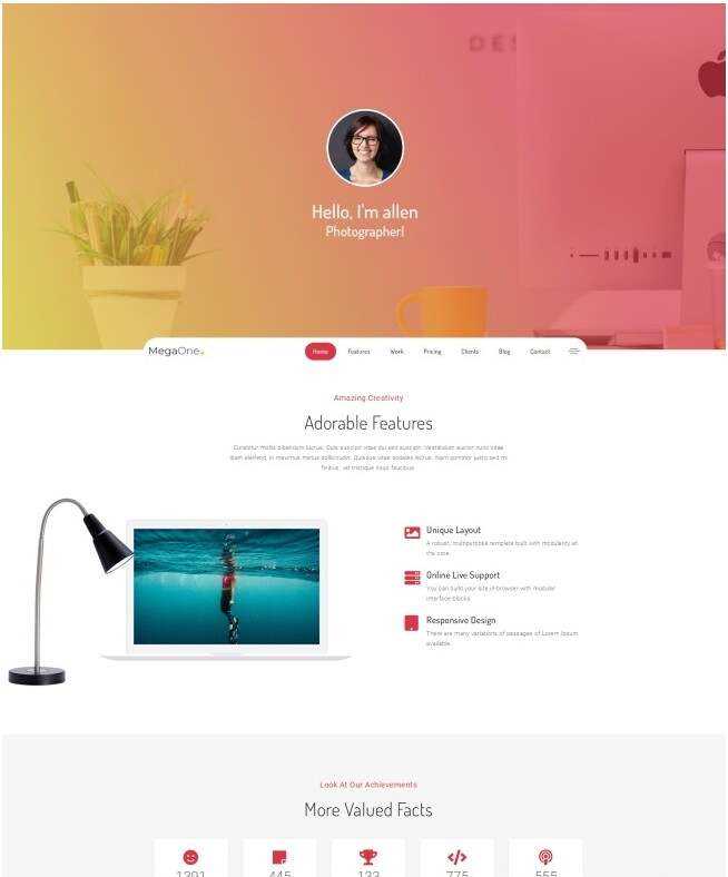 响应式个人简历作品展示网页模板 - 火火兔电子商城