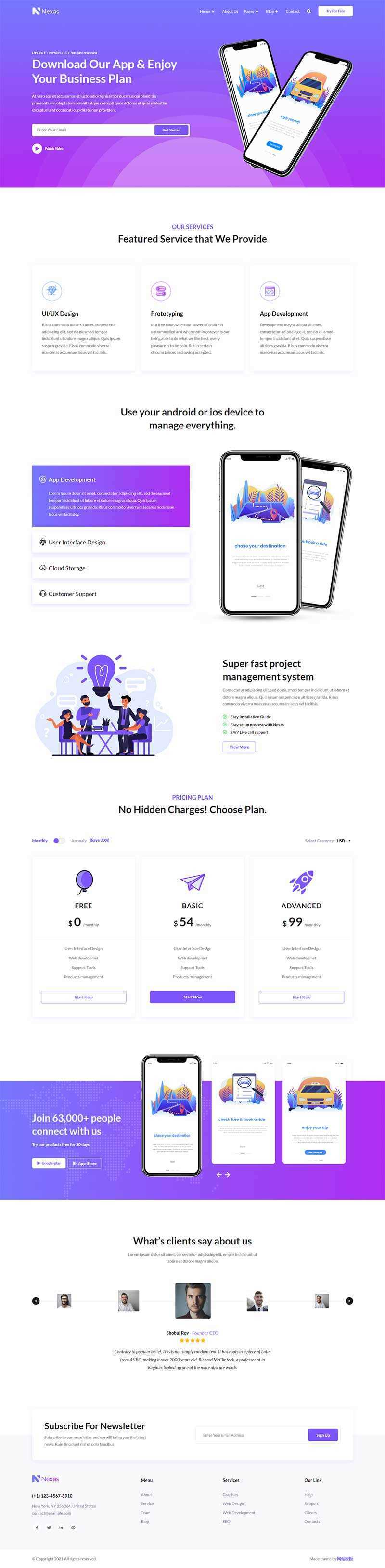 多用途app软件业务介绍官网模板 - 火火兔电子商城