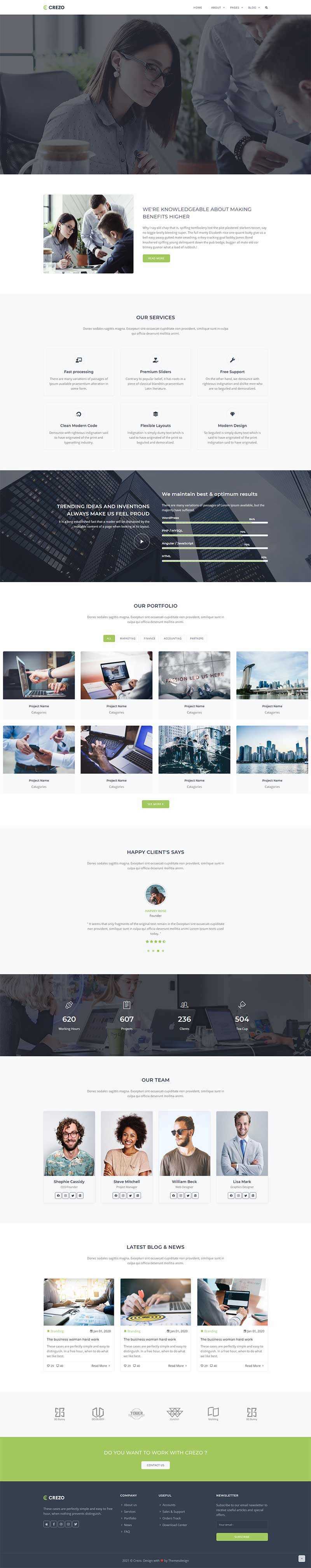 Bootstrap多用途的商业公司展示HTML5模板 - 火火兔电子商城