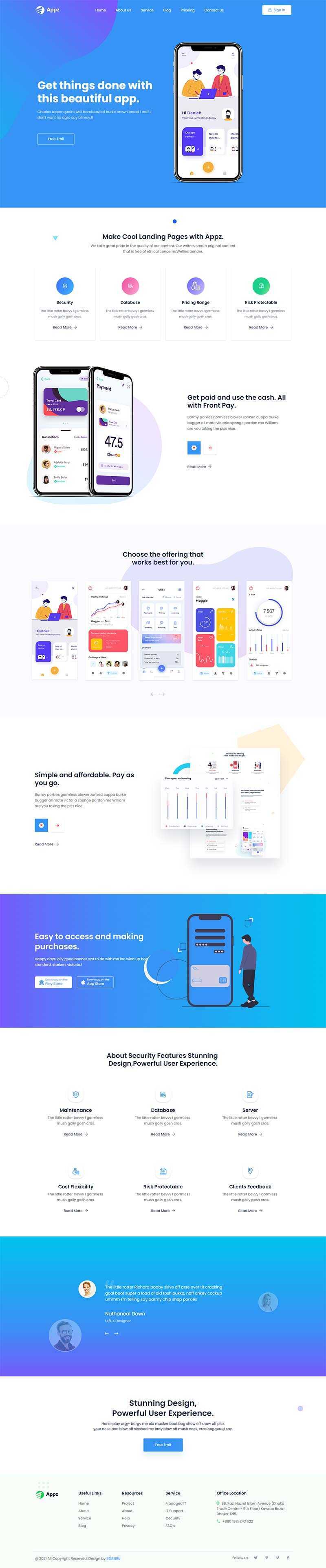bootstrap手机app应用软件官网HTML5模板 - 火火兔电子商城