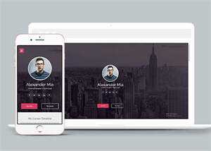 侧边栏导航简历介绍类网站模板 - 火火兔电子商城