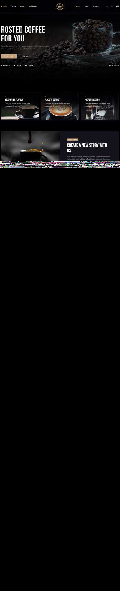 咖啡饮品类销售网站模板 - 火火兔电子商城