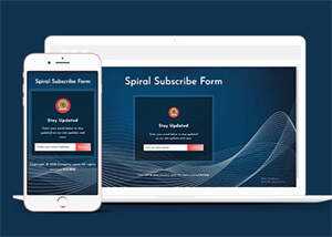 简洁线条背景邮件订阅网站模板 - 火火兔电子商城