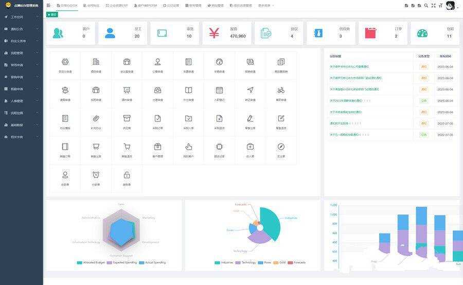 开源OA协同办公系统，集成Flowable流程引擎 可拖拽创建个性表单 - 火火兔电子商城