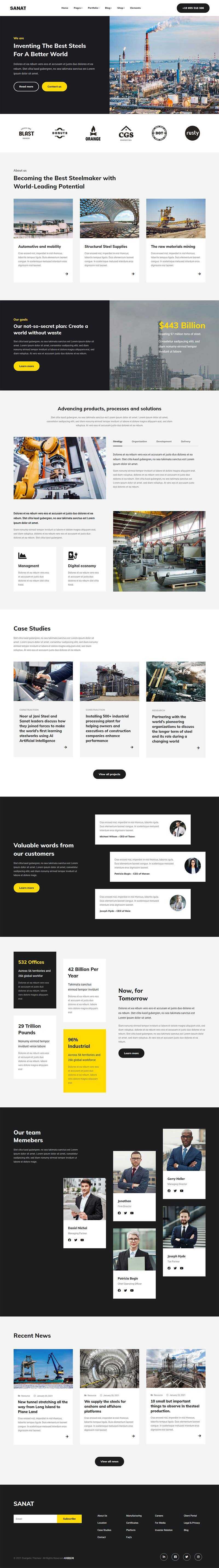 bootstrap重工业集团企业官网html5模板 - 火火兔电子商城