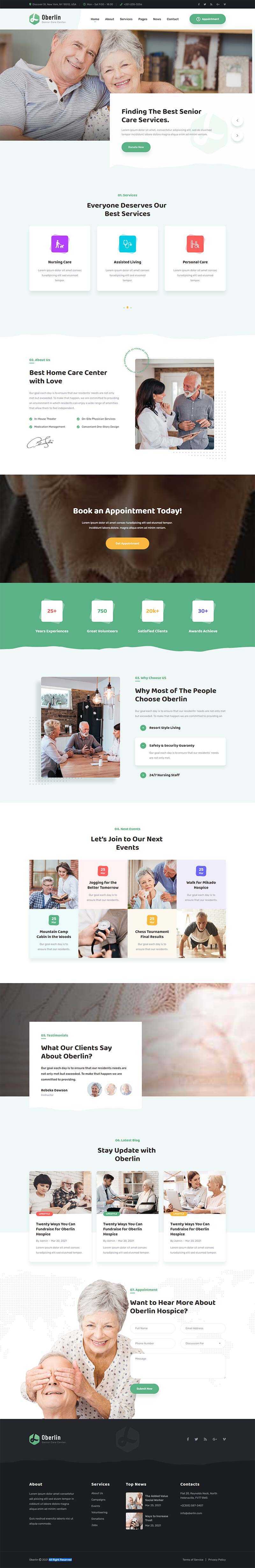 响应式养老院护理机构官网html5模板 - 火火兔电子商城