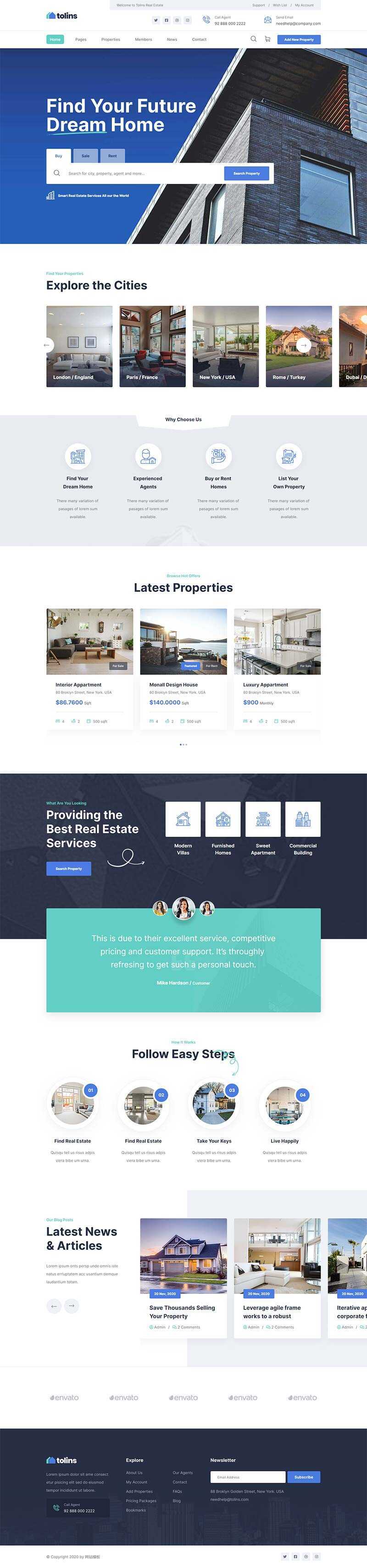 bootstrap二手房房地产业务销售网站HTML模板 - 火火兔电子商城