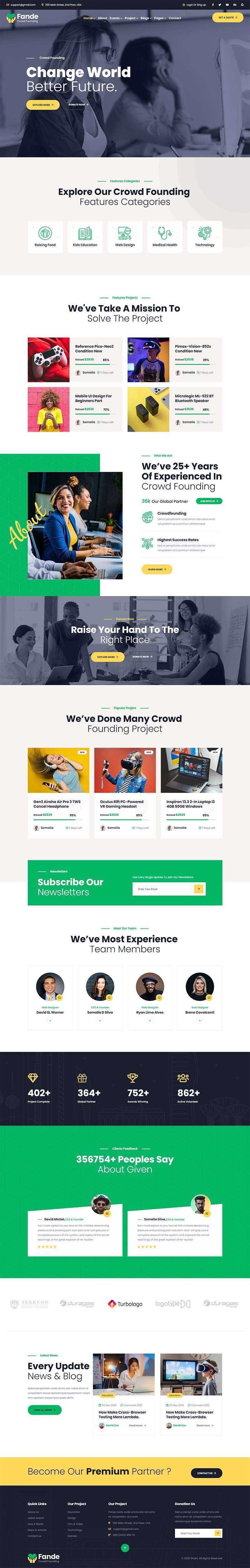 创业投资众筹平台HTML5模板 - 火火兔电子商城