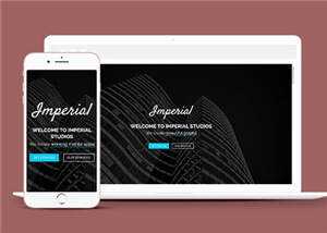 平面设计创意工作室响应式网页模板 - 火火兔电子商城