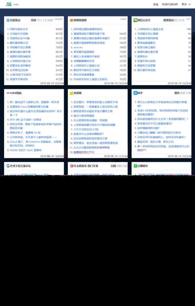 2023年全新热搜热门榜内容系统聚合源码 - 火火兔电子商城