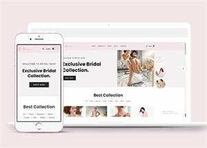 简洁婚纱定制电子商务网站模板 - 火火兔电子商城