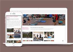 简洁室内健身运动整站模板下载 - 火火兔电子商城