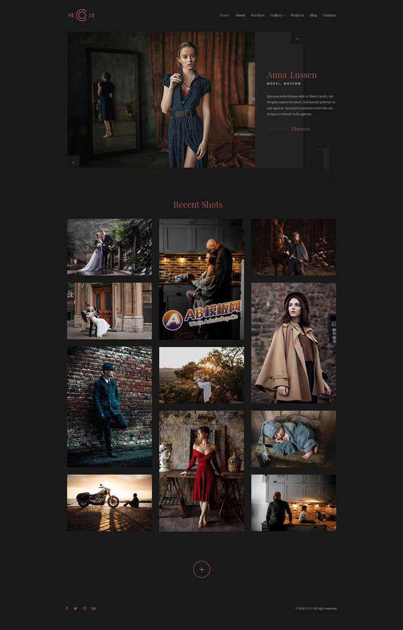 精美摄影作品集网站html模板 - 火火兔电子商城