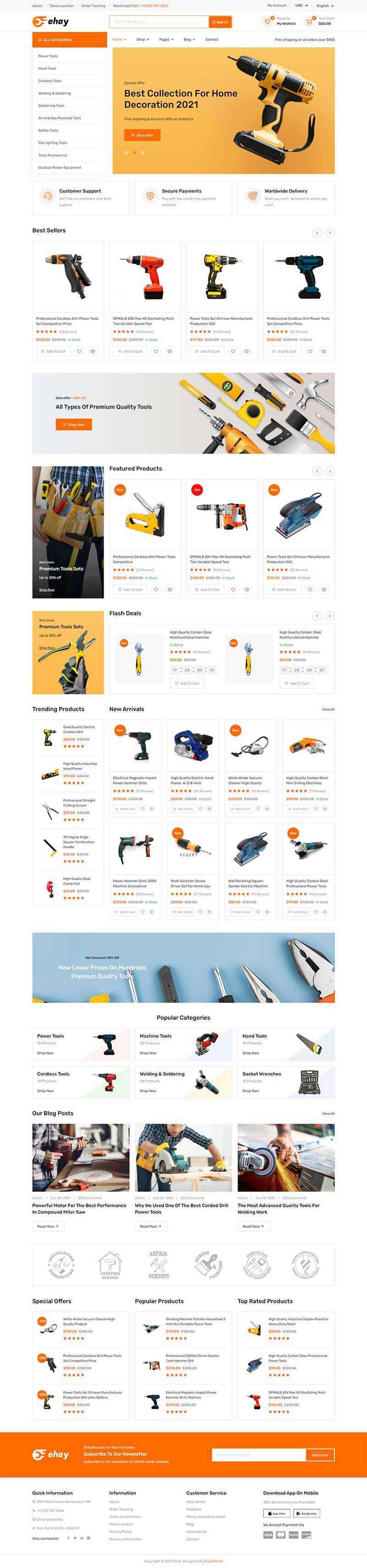 响应式橙色的家用电器商城html模板 - 火火兔电子商城