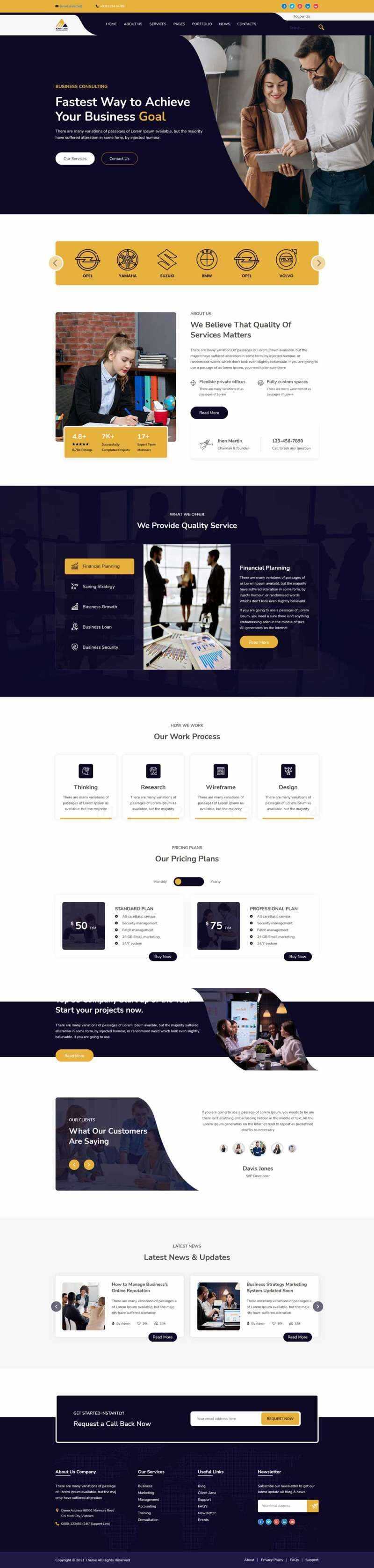 商业方案解决公司网站HTML模板 - 火火兔电子商城