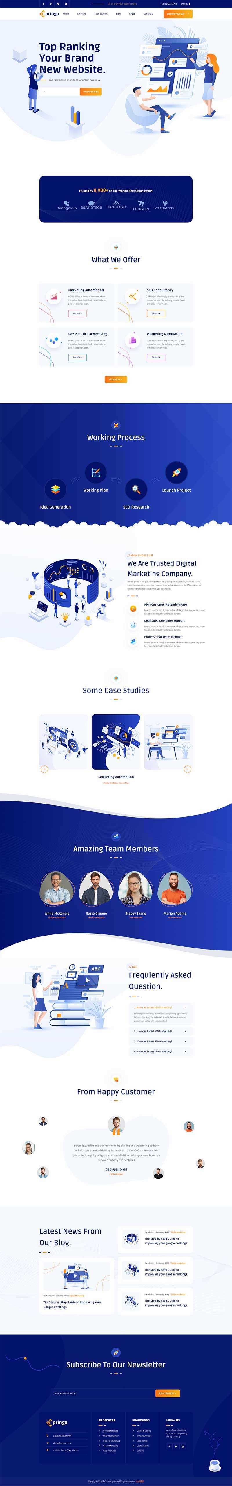 SEO营销咨询服务公司网站html模板 - 火火兔电子商城