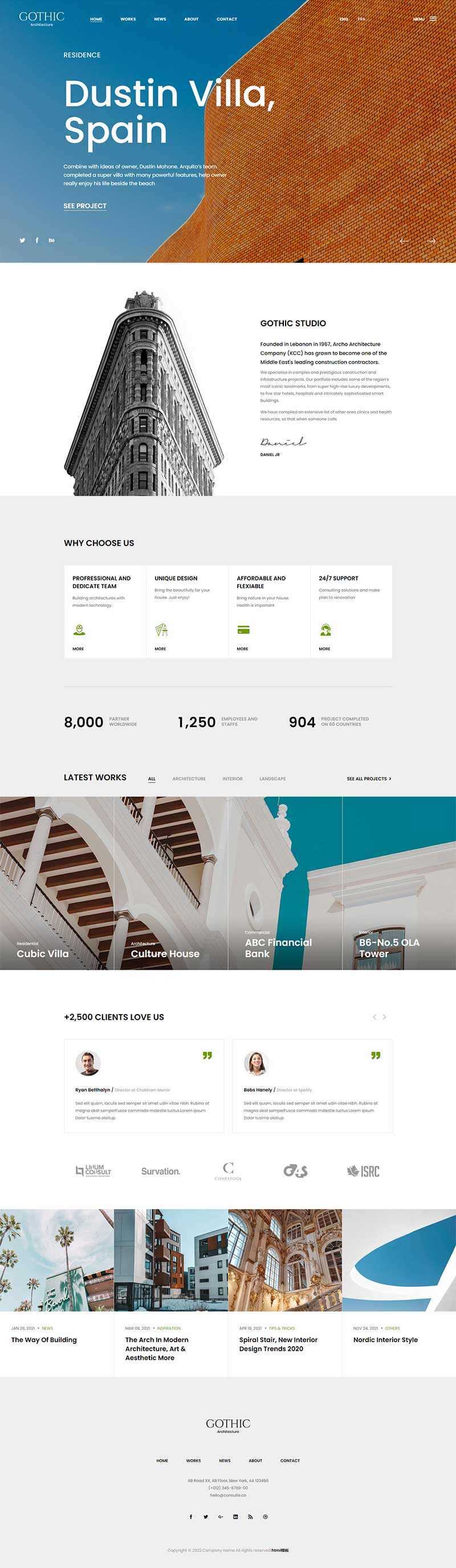 建筑施工设计服务公司网站html模板 - 火火兔电子商城