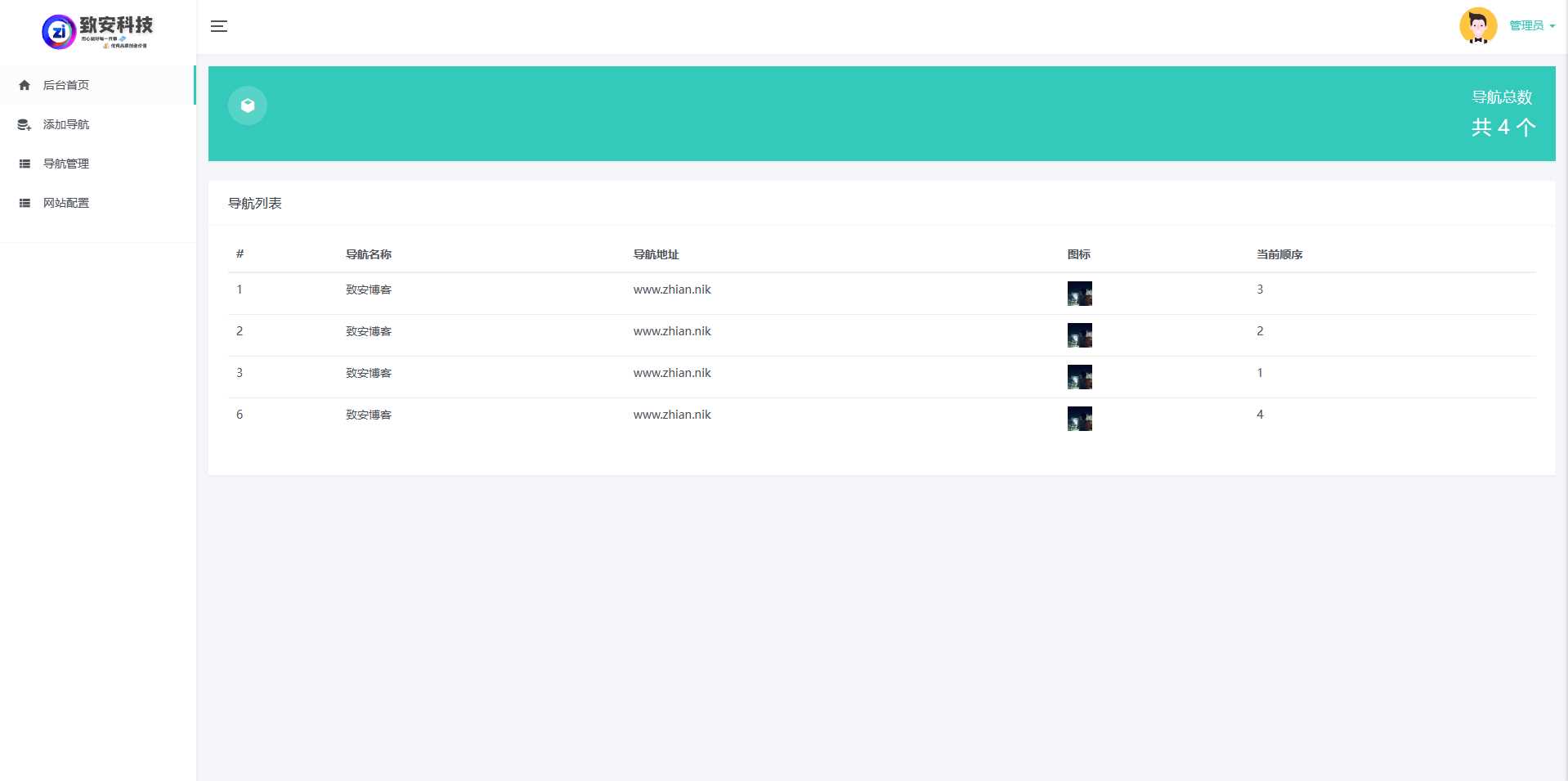 图片[4] - 致安导航网系统源码-简洁|方便|速度快|体积小 - 火火兔电子商城