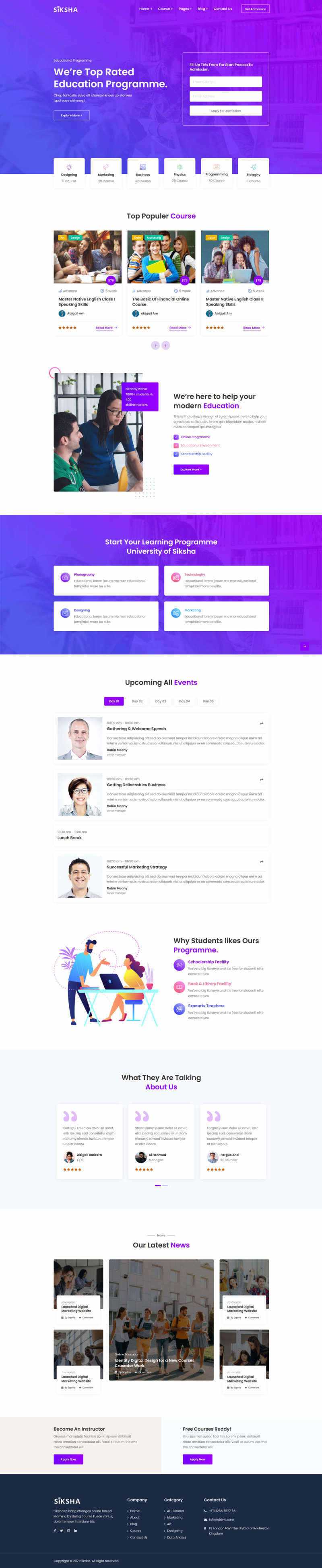 在线课程教育服务机构html模板 - 火火兔电子商城