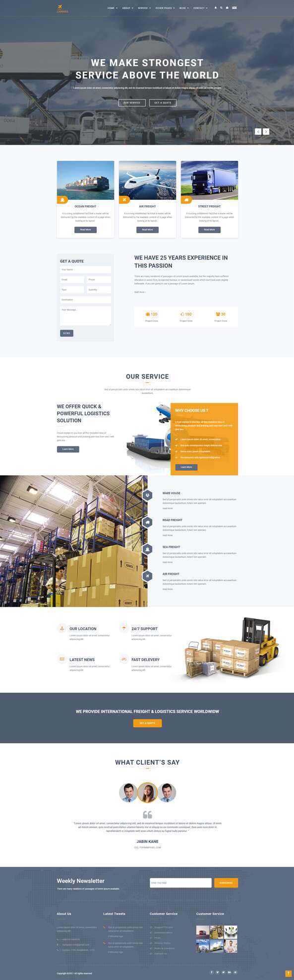 响应式运输物流网站html模板 - 火火兔电子商城