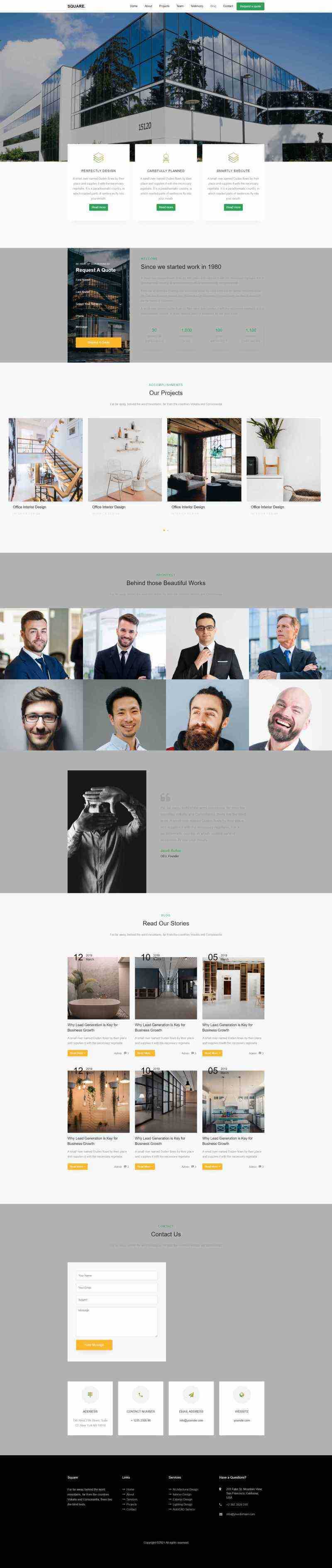 响应式室内装修设计网站html模板 - 火火兔电子商城