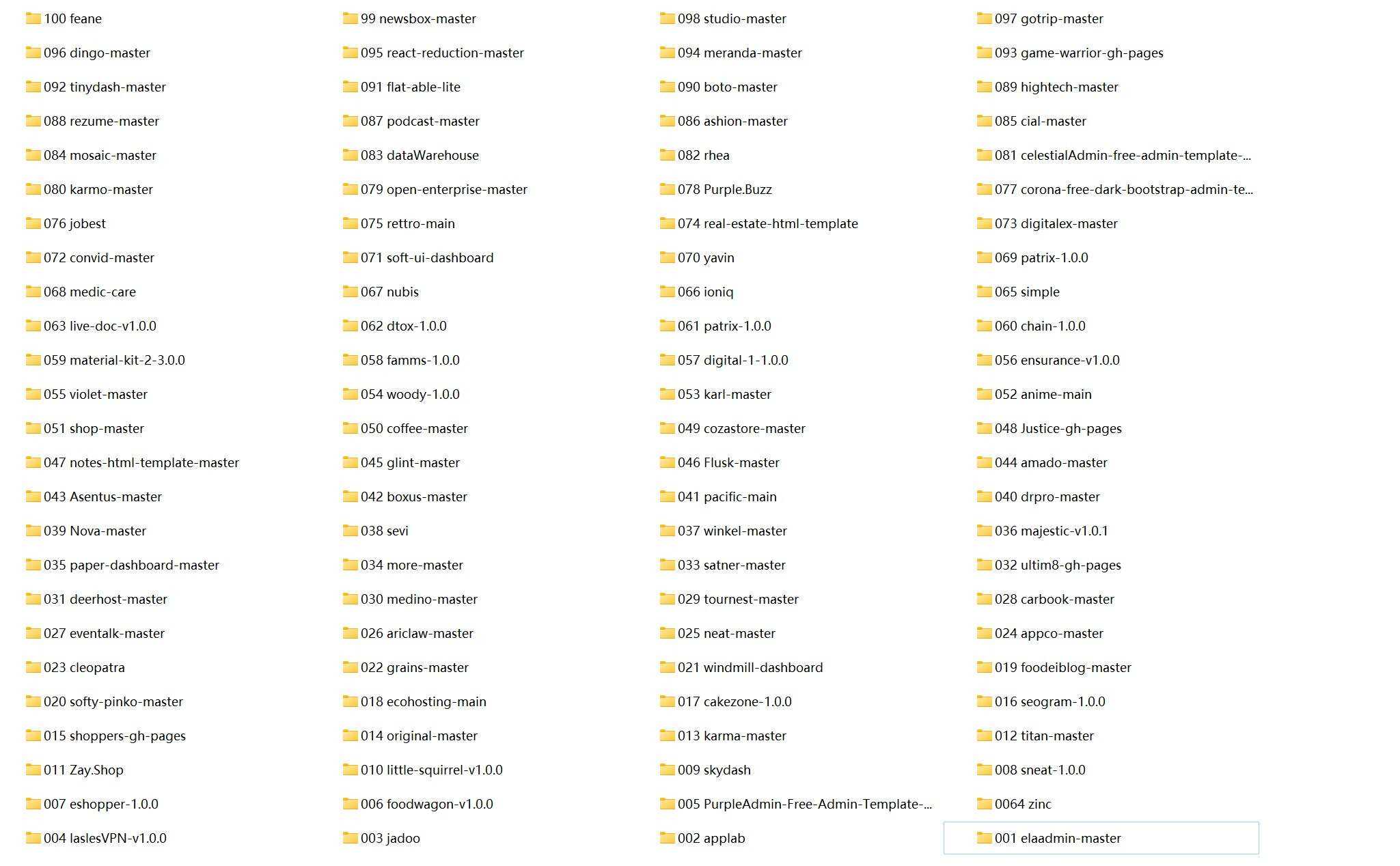 2022年新款100个HTML5模板 包含后台和各类型前端 - 火火兔电子商城