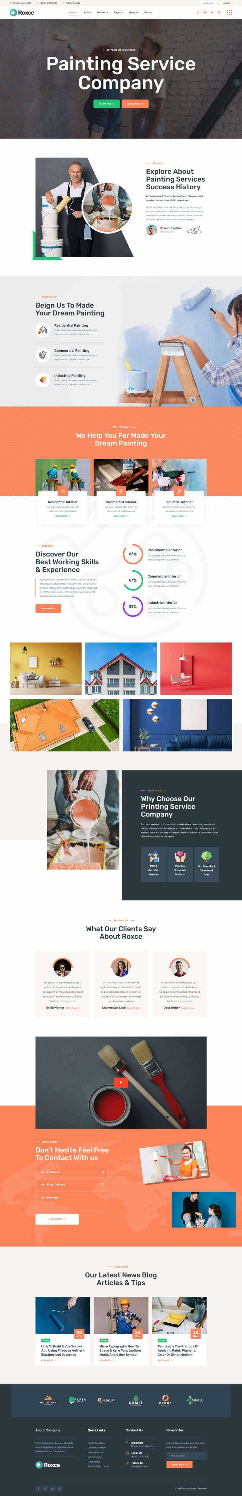 Bootstrap5响应式涂料油漆厂家网站html模板 - 火火兔电子商城