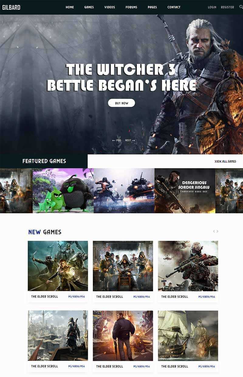 Bootstrap响应式游戏网站html模板 - 火火兔电子商城