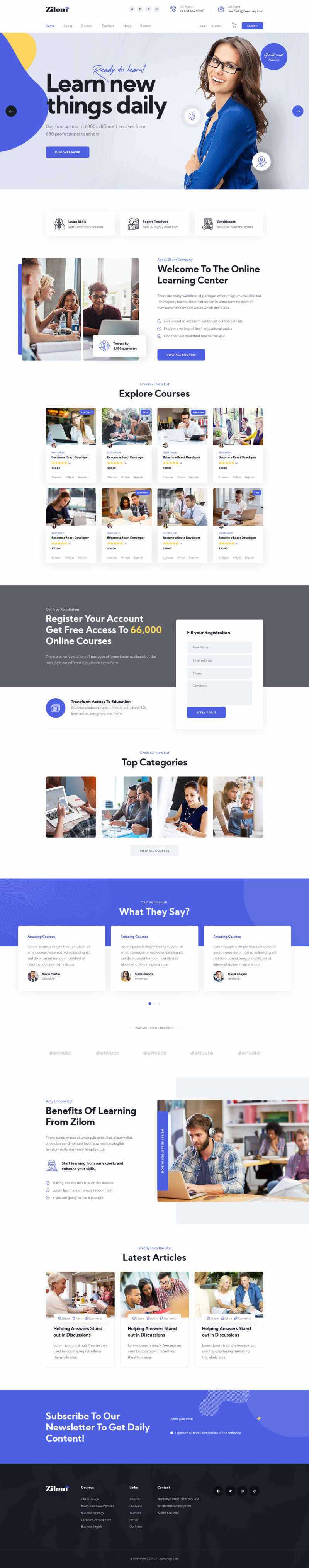 bootstrap在线教育学习官网HTML模板 - 火火兔电子商城