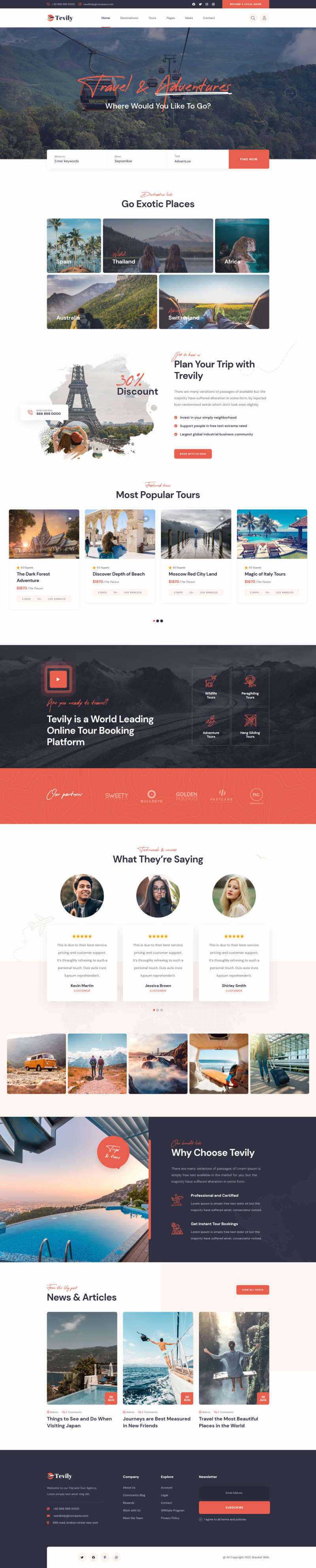 响应式的旅游团报名服务网站html模板 - 火火兔电子商城