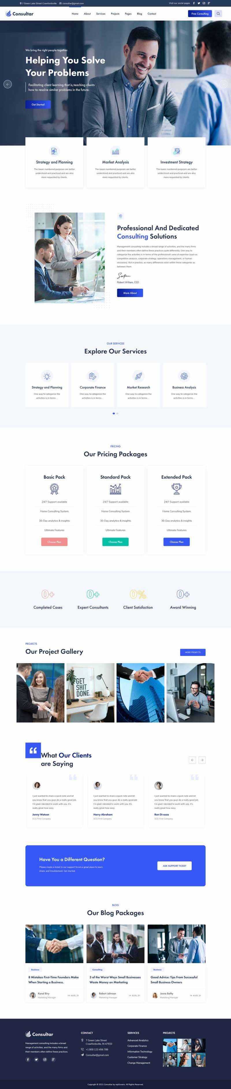 响应式商业咨询解决方案HTML5网站模板 - 火火兔电子商城