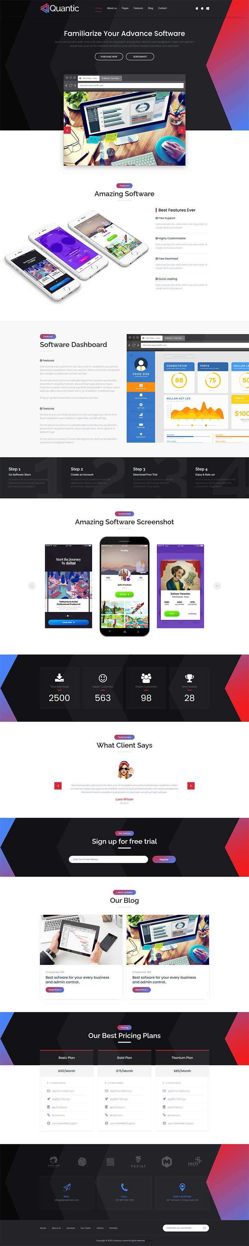 软件开发设计服务公司网站html模板 - 火火兔电子商城
