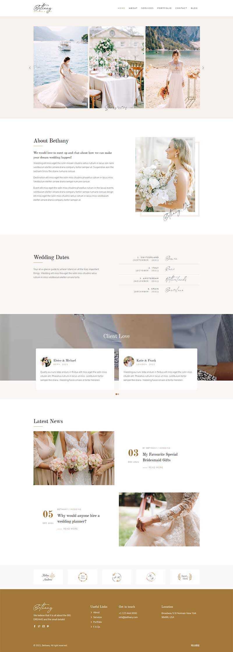 bootstrap响应式婚礼活动策划公司网页模板 - 火火兔电子商城