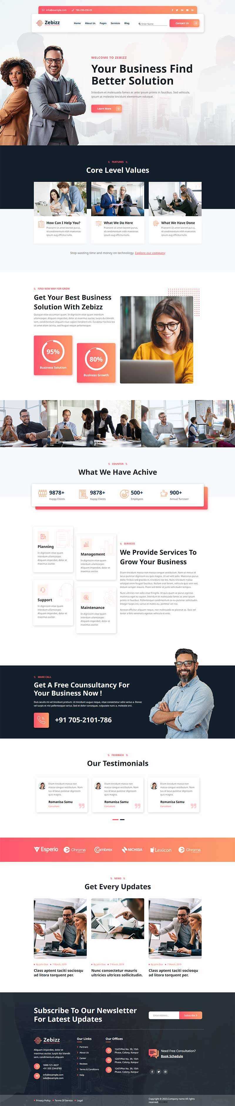企业商务咨询服务公司网站html模板 - 火火兔电子商城