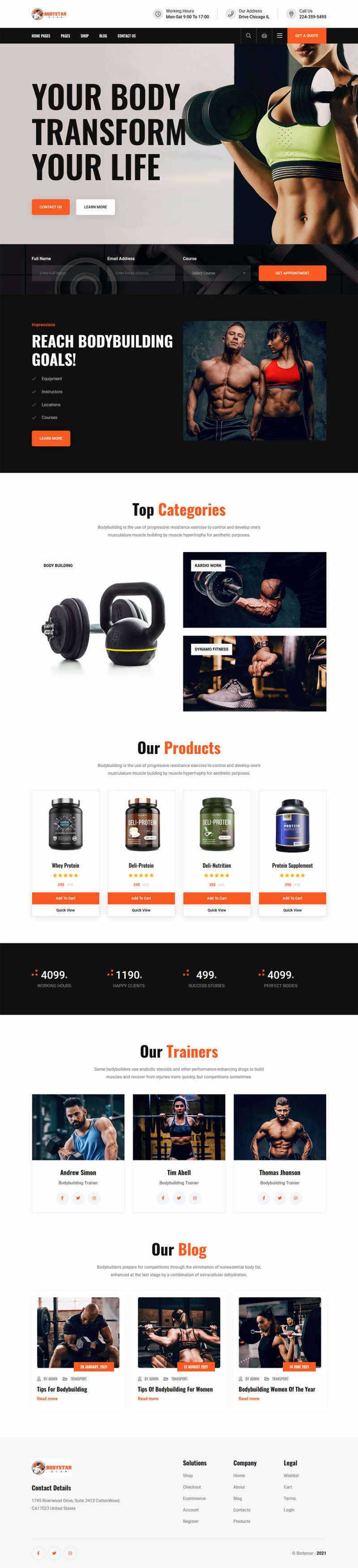 bootstrap响应式健身房设备公司官网html模板 - 火火兔电子商城