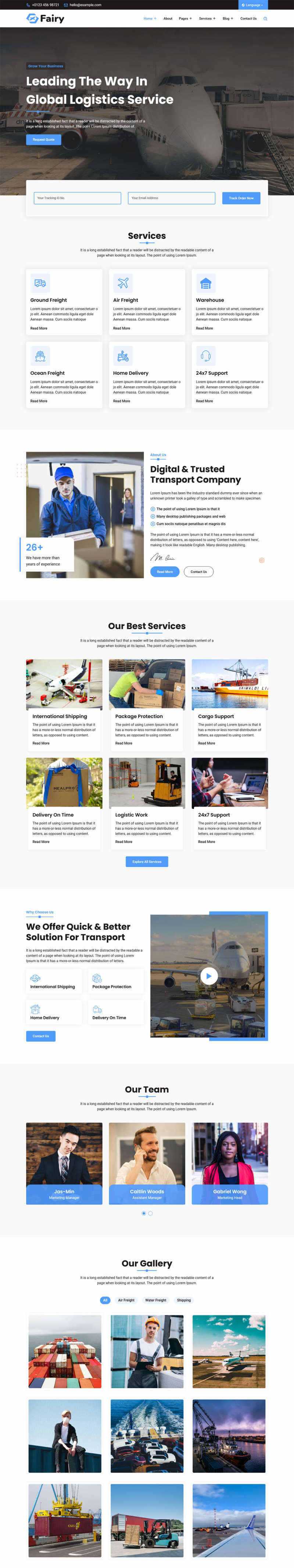 bootstrap响应式多功能的物流快递公司HTML模板 - 火火兔电子商城