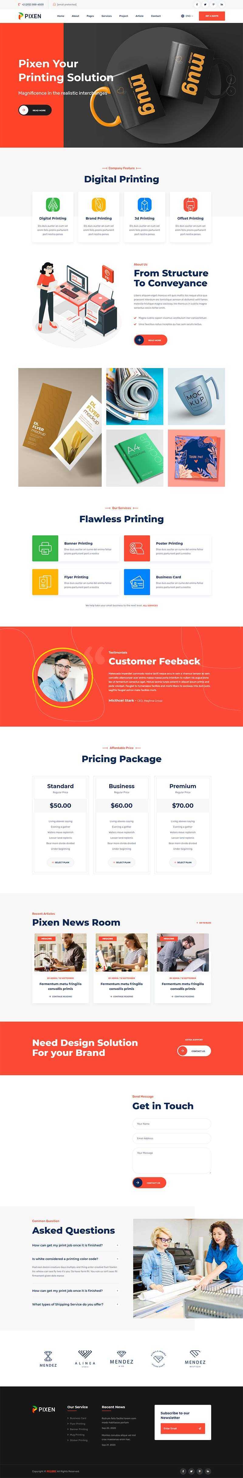 bootstrap响应式平面广告印刷设计公司HTML5模板 - 火火兔电子商城